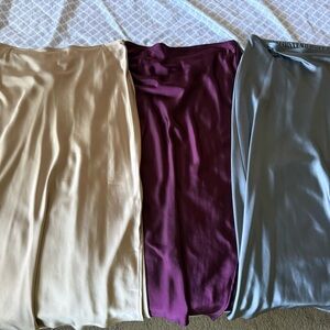 Old Navy Satin Midi Cherry Bark L